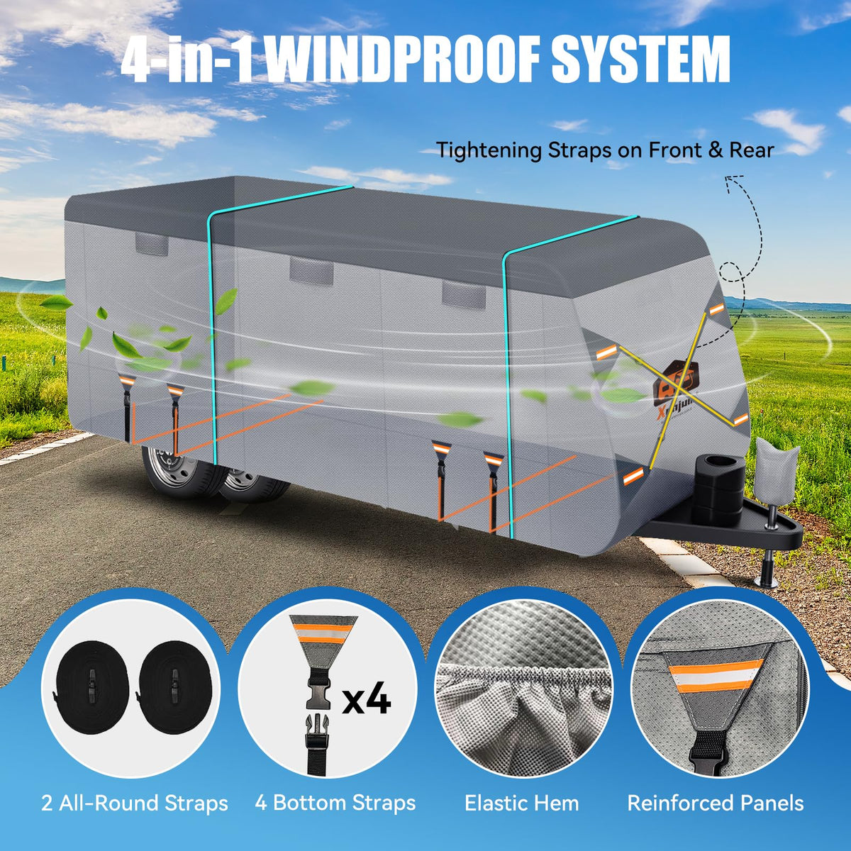 14-16 ft 8 Layers Heavy Duty RV Cover D18239