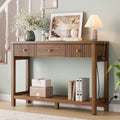 47'' Fluted Console Table with Charging Station & 3 Drawers N8486