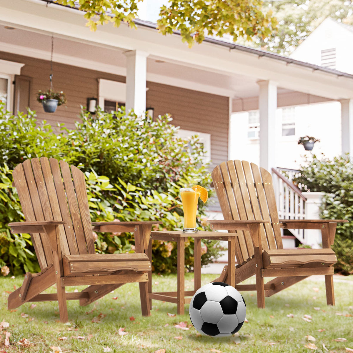 Cedar Folding Adirondack Chair Set of 2 M99979
