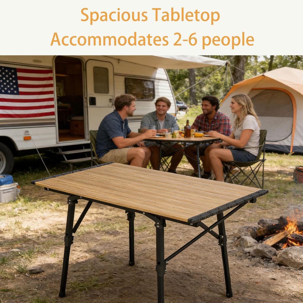 Lightweight Aluminum Alloy Folding Camping Table with Carry Bag E112