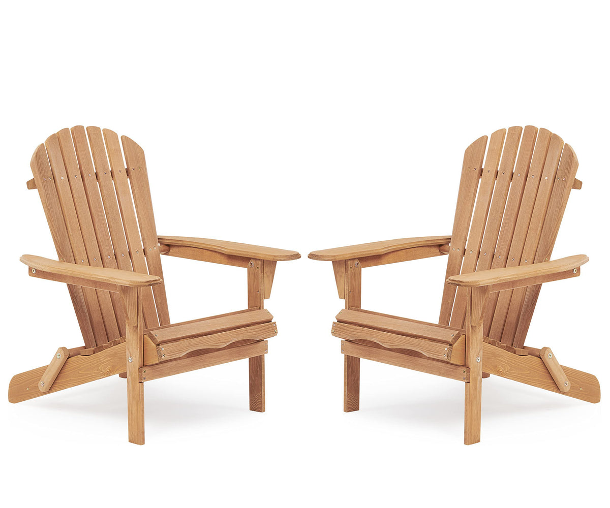 Cedar Folding Adirondack Chair Set of 2 M99979