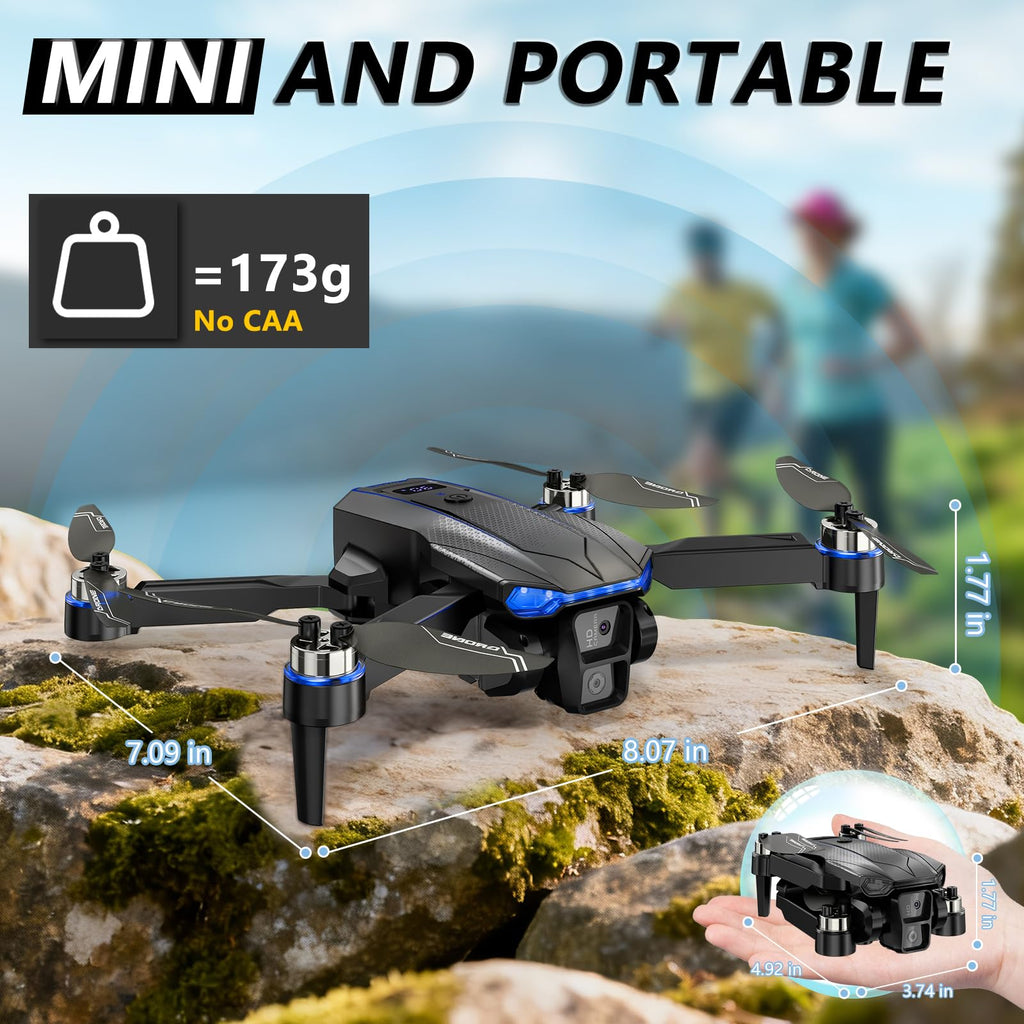 Foldable Mini FPV Drone with 1080P Camera, Carrying Case, 2 Batteries B59732