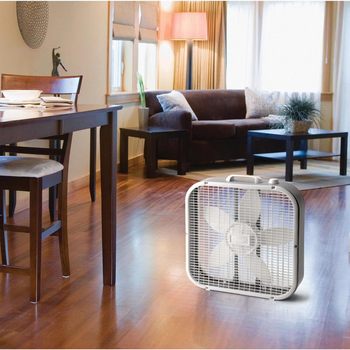 20 Inch White Box Fan 3 Speed X556