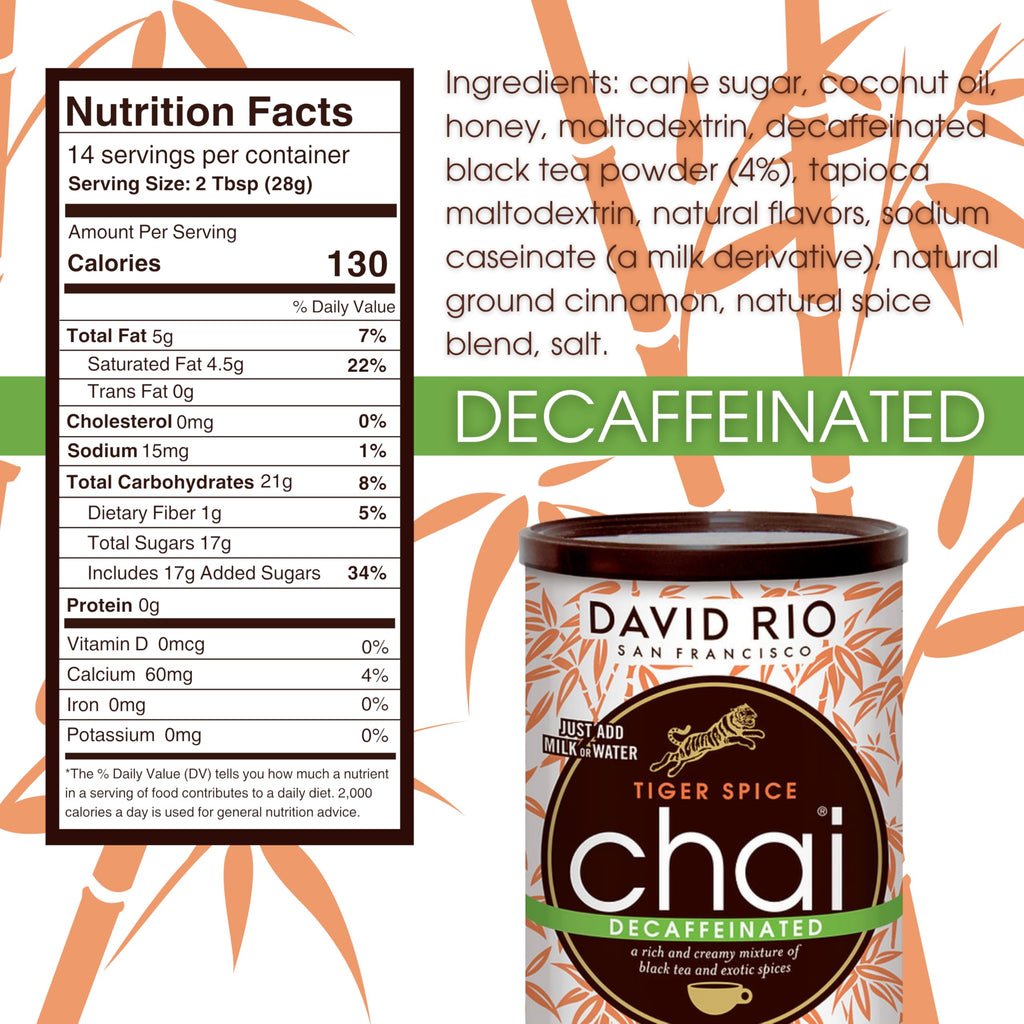 Decaffeinated Chai Tea Latte Mix, 14 Oz J7301