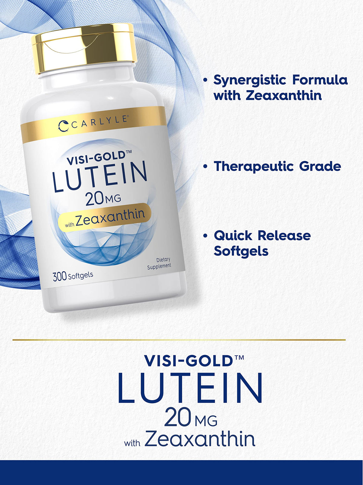Lutein and Zeaxanthin 20mg 300 Softgels L284
