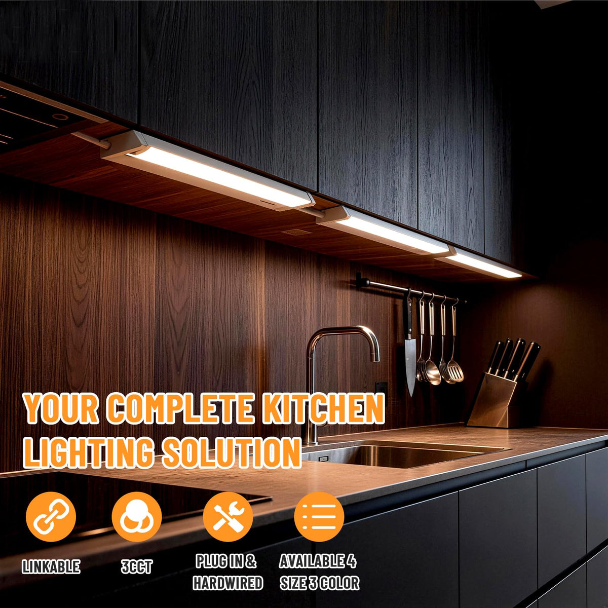 24" 4Pack Swivel Under Cabinet Lighting T681