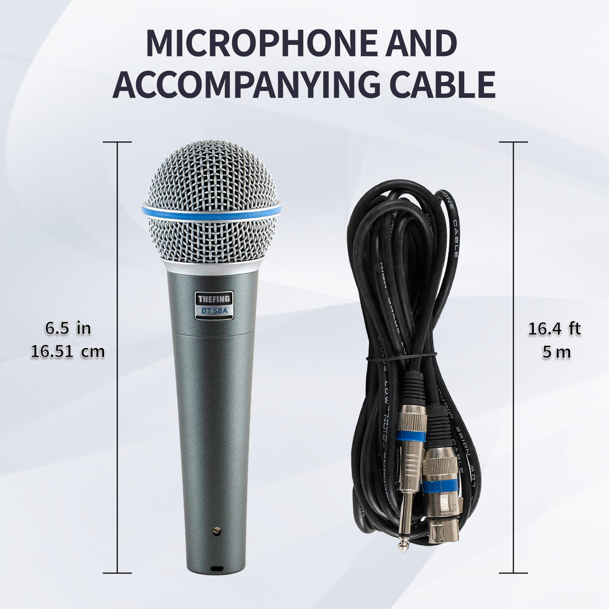 Wired Dynamic Handheld Karaoke Microphone with Audio Cable E7699