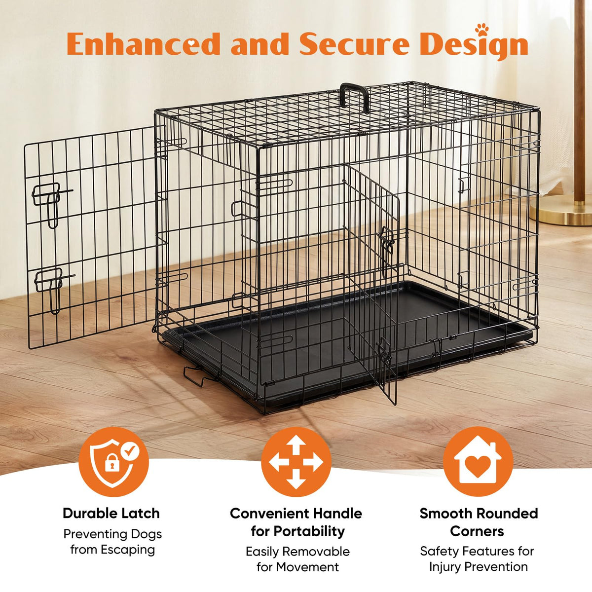 36 Inch Foldable Dog Crate D9076