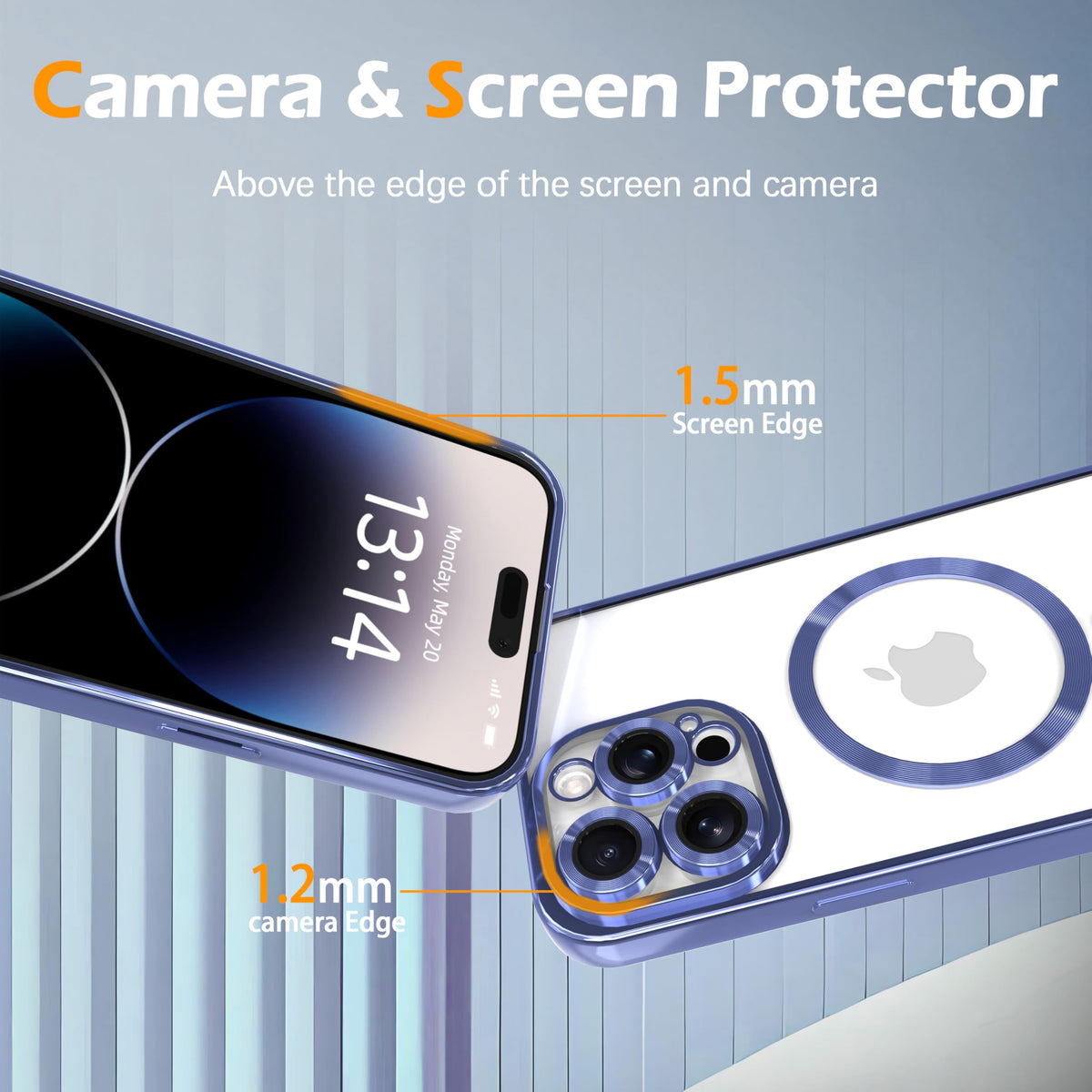 Magnetic Clear Case for iPhone 13 Pro Max with Camera Lens Protection U471635