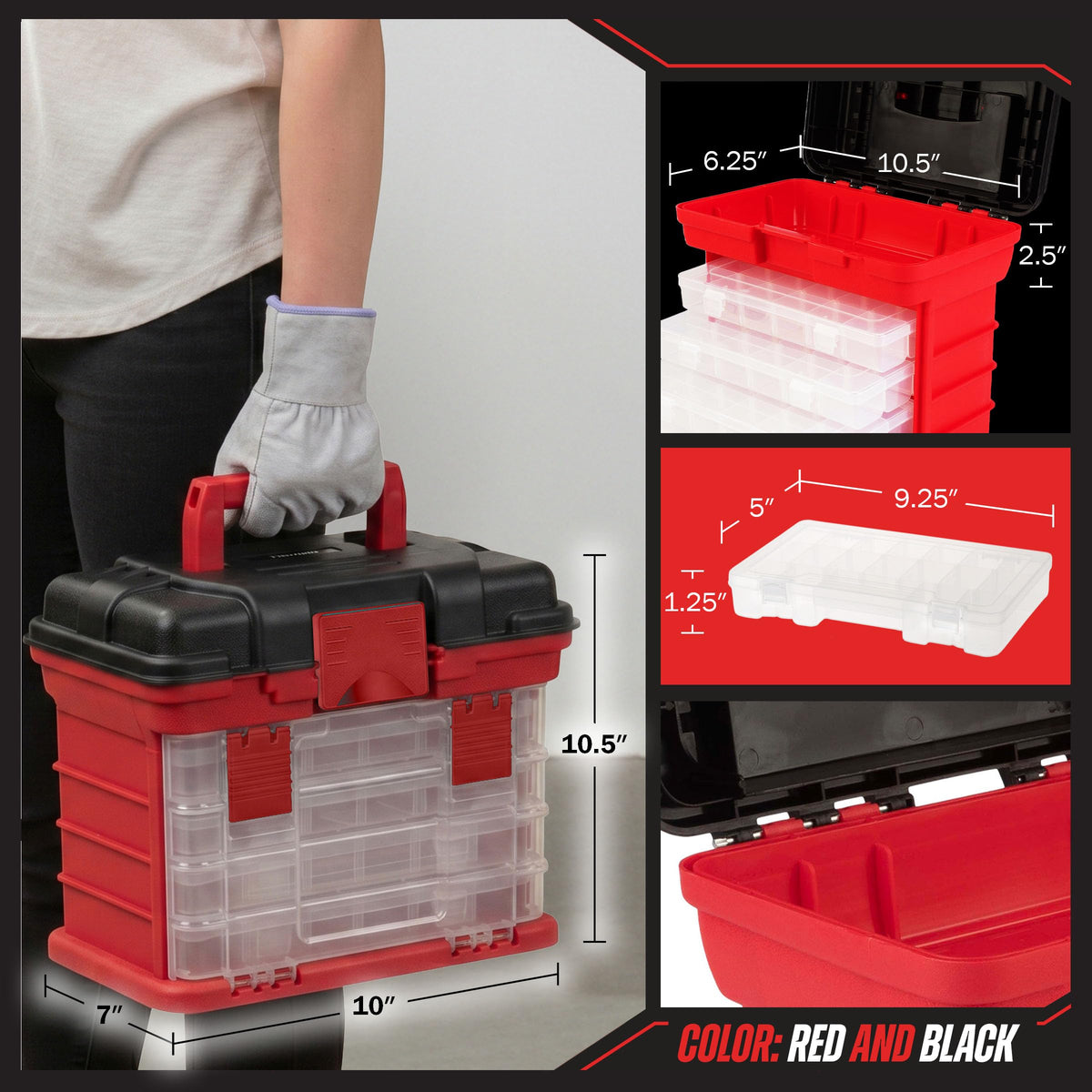 Portable Tool Box Small Parts Organizer with Drawers B675