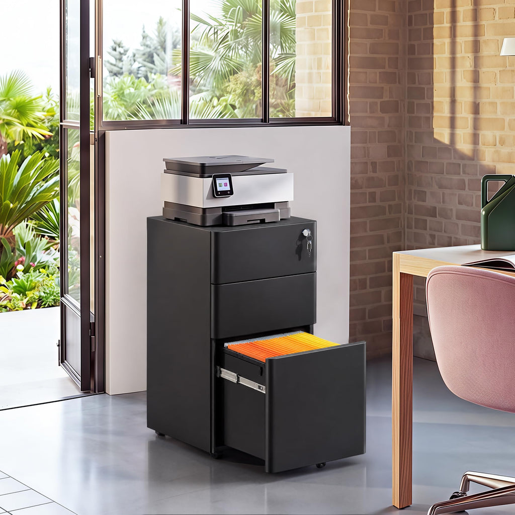 3 Drawer Mobile File Cabinet F725