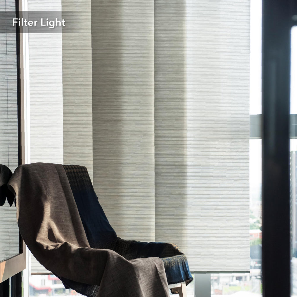 Natural Woven Light Filtering Panel Track Blinds K57153