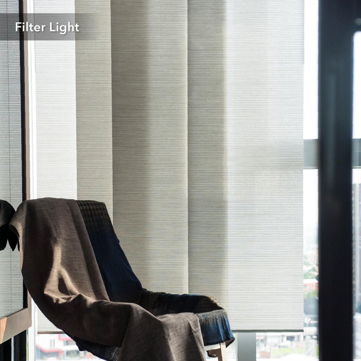 Natural Woven Light Filtering Panel Track Blinds K57153
