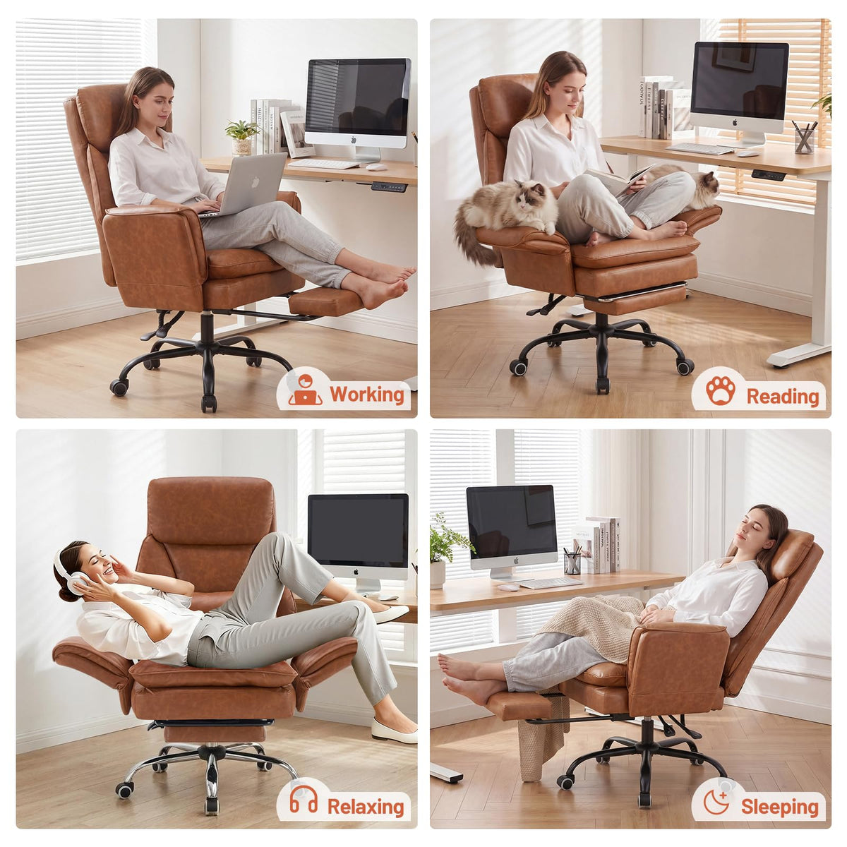 Big and Tall Ergonomic Office Chair with Footrest F172251