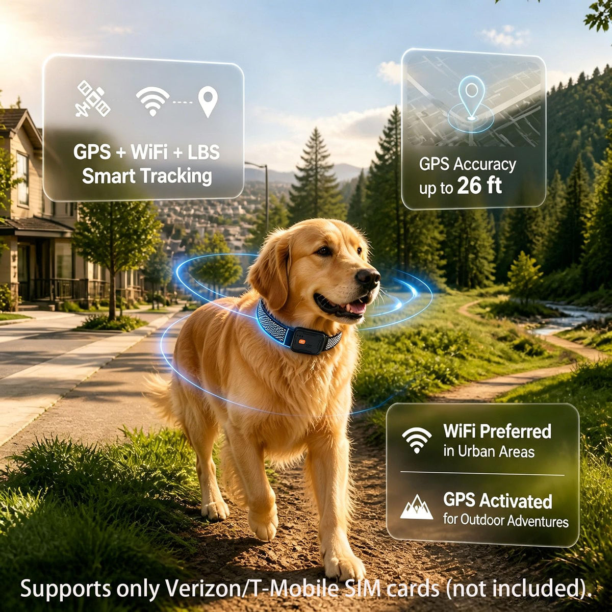 GPS Dog Collar & Pet Tracker Black U15186