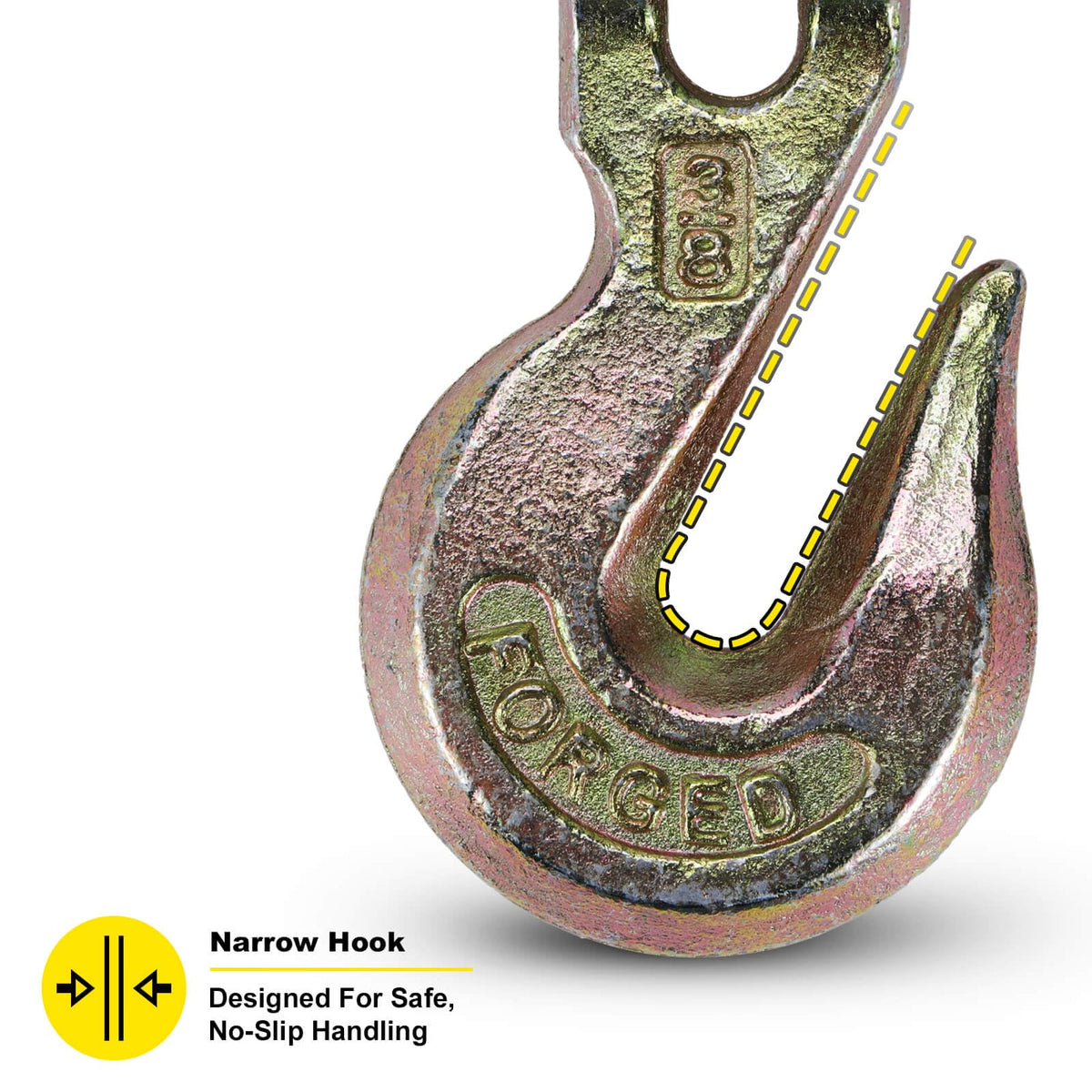 3/8 Heavy Duty Clevis Grab Hook 4 Pack Y433