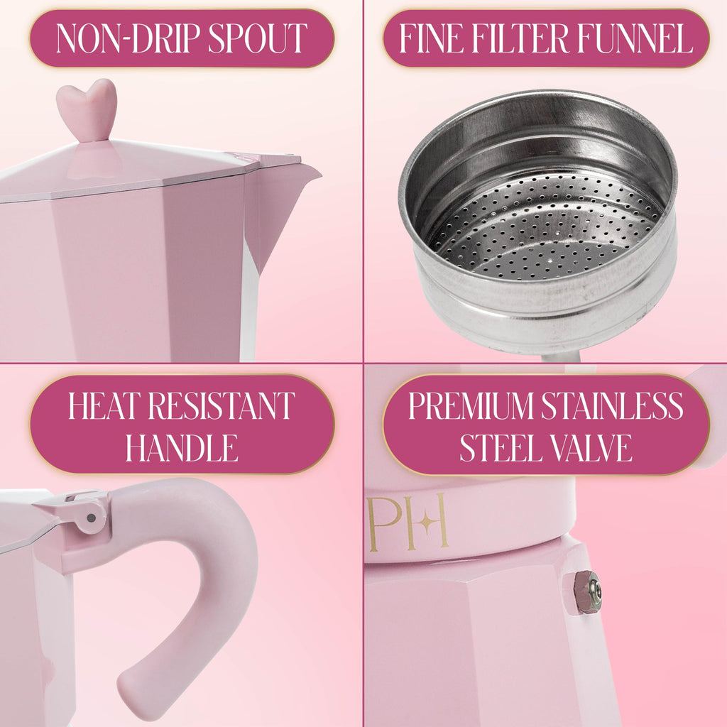 Stovetop Espresso and Coffee Maker Pink K680