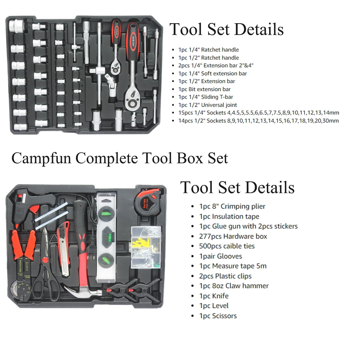 899-Piece Household Tool Set with Rolling Case Q24361