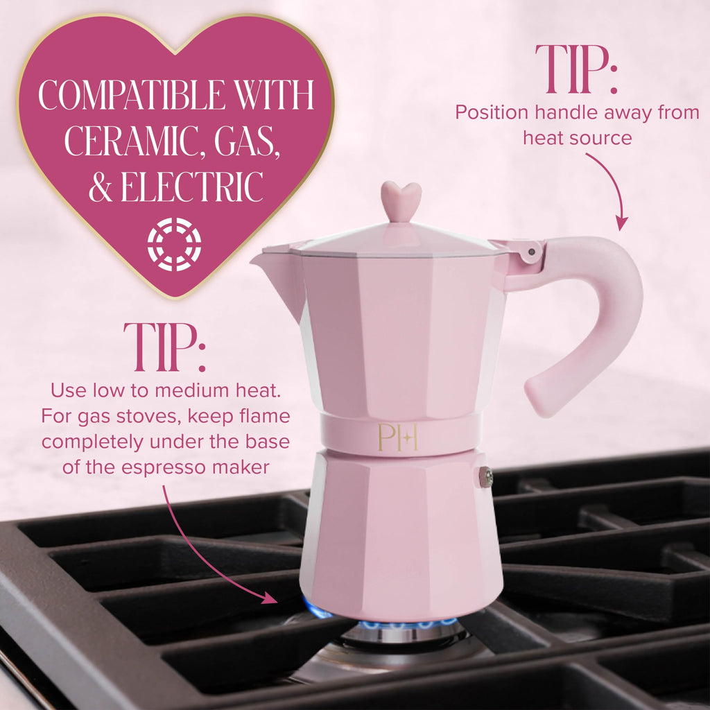 Stovetop Espresso and Coffee Maker Pink K680