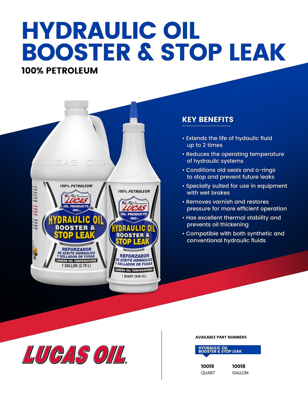 Hydraulic Oil Booster and Stop Leak 1 Quart U3718