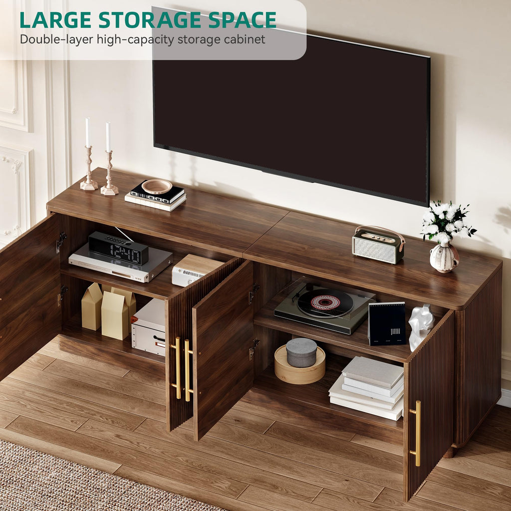 70" TV Stand with 4 Fluted Doors H628116
