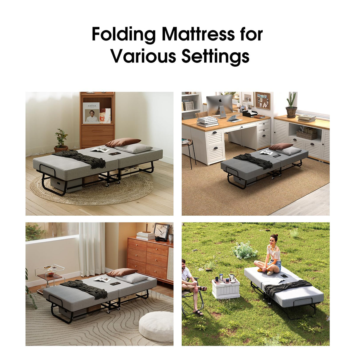 Folding Bed with Mattress J62216