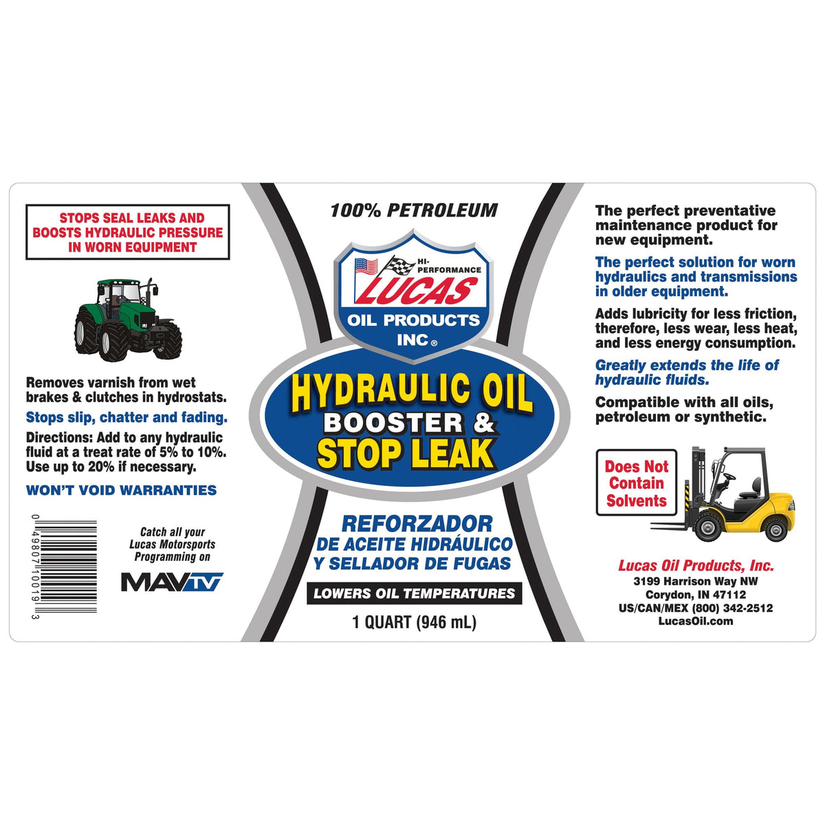 Hydraulic Oil Booster and Stop Leak 1 Quart U3718
