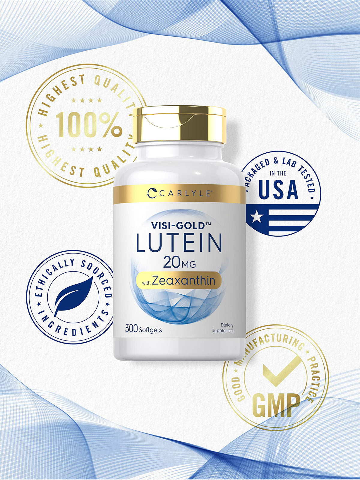 Lutein and Zeaxanthin 20mg 300 Softgels L284