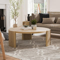 42” Round Oak Finish Wood Coffee Table P485430
