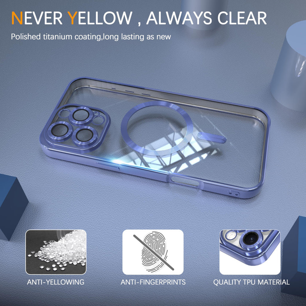 Magnetic Clear Case for iPhone 13 Pro Max with Camera Lens Protection U471635