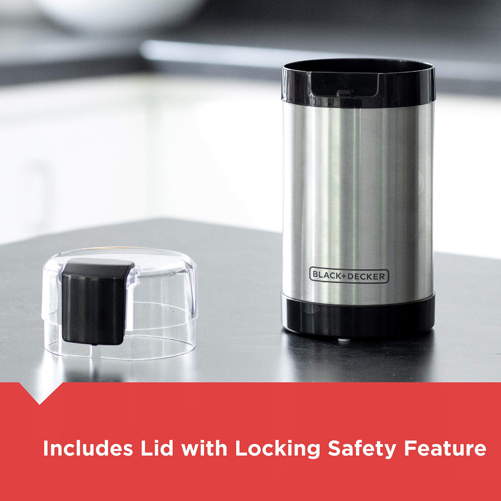 One-Touch Coffee & Spice Grinder with Stainless Steel Blades B79018