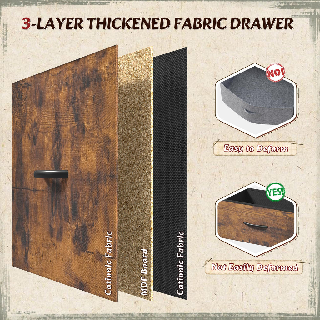 47.2"W Long Dresser with 11 Fabric Drawers F552357