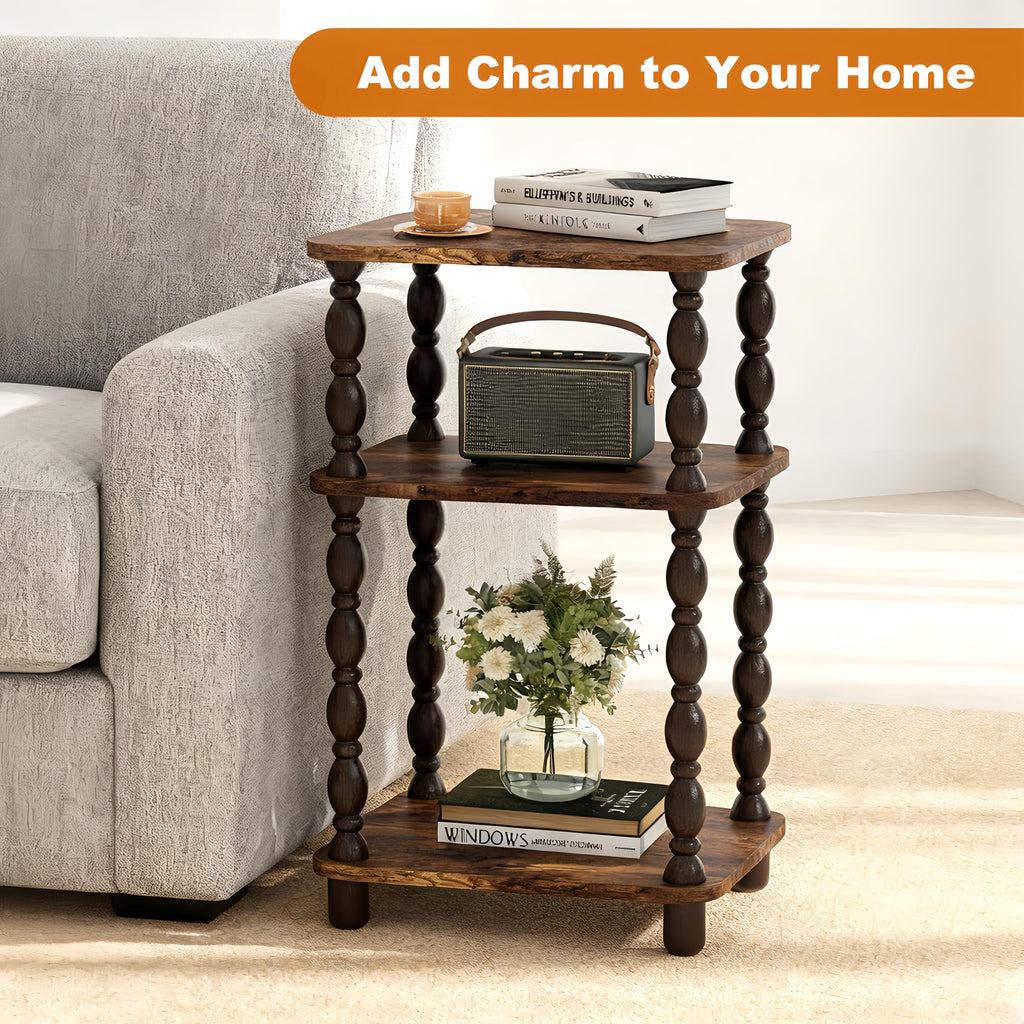 3-Tier Narrow End Table W8452