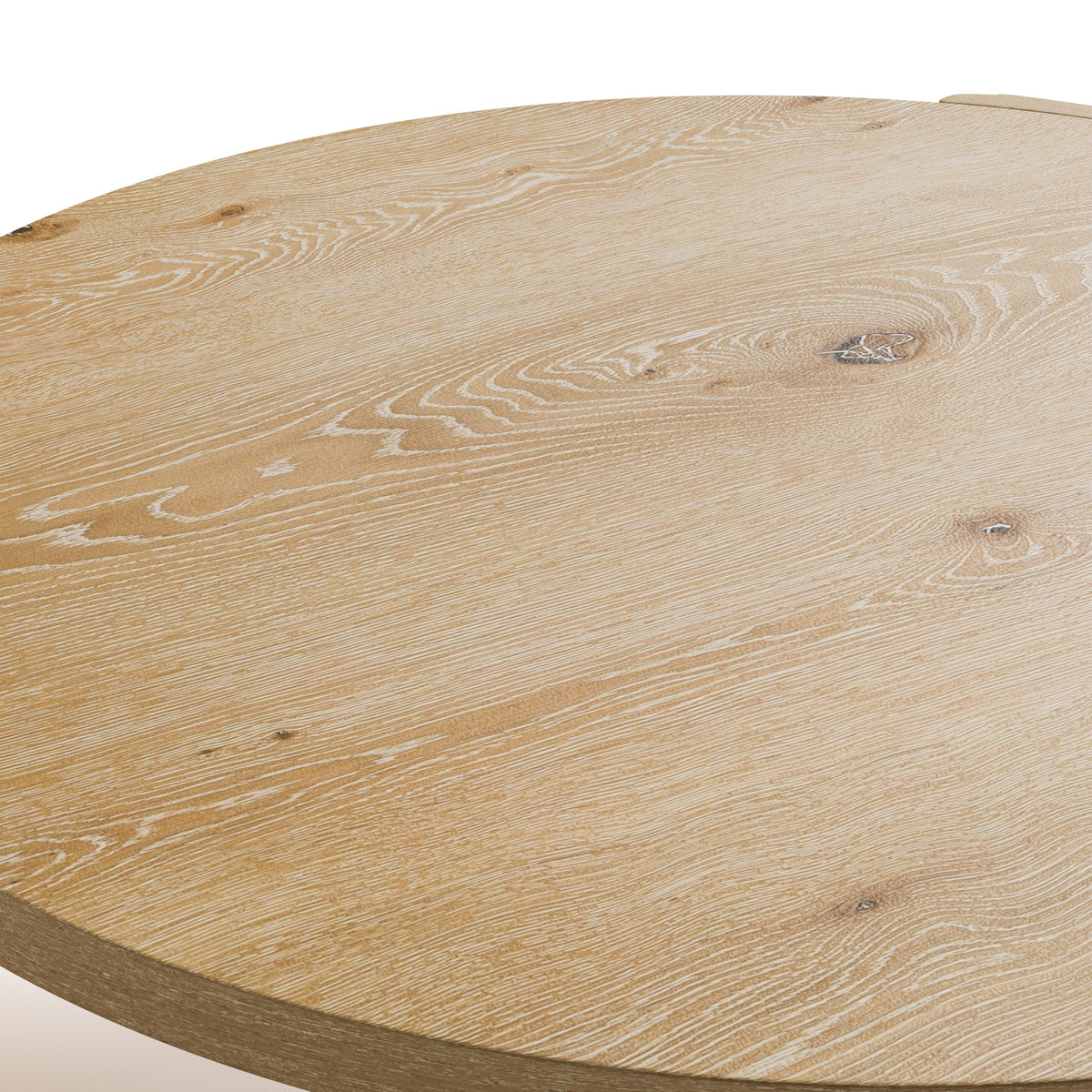 42” Round Oak Finish Wood Coffee Table P485430