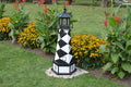 Amish-Made Replica Lighthouse with Base and Solar-Powered LED Lighting L84902
